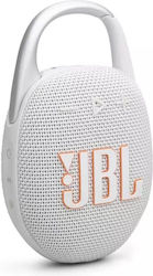 JBL Clip 5 Αδιάβροχο Ηχείο Bluetooth 7W με Διάρκεια Μπαταρίας έως 12 ώρες Λευκό