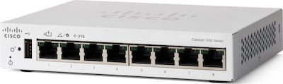 Cisco Catalyst C1200-8T-D Managed L2 PoE+ Switch with 8 Gigabit (1Gbps) Ethernet Ports