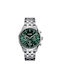 Cluse Watch Battery with Green Metal Bracelet