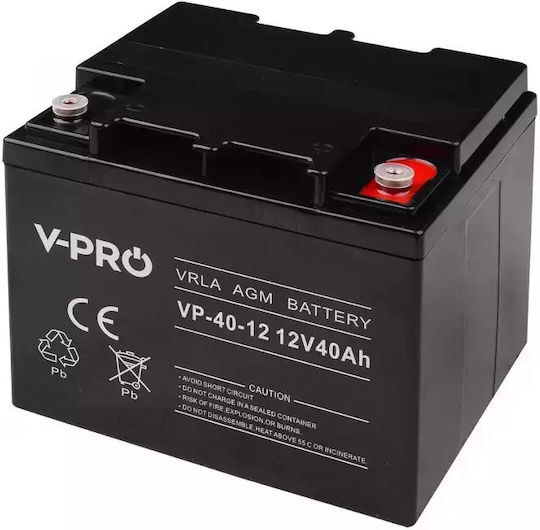 Volt Polska UPS Battery with Capacity 40Ah and Voltage 12V 6AKUAGM040 1pcs