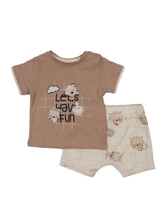 Kinder-Set mit Shorts Sommer 2Stück Coffee