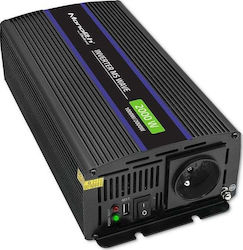 Qoltec Invertor Auto Modificat Sine Wave 2000W pentru Convertirea 12V DC în 230V AC