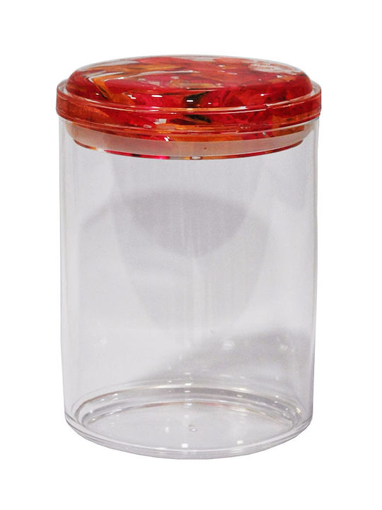 Sinialo Set 1pcs Jars General Use with Lid Plastic 12x9.5x18cm