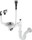 Deante Siphon Spülbecken mit Überlauf Gray