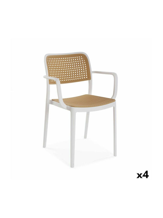 Venus Dining Room Polypropylene Chair White 4pcs