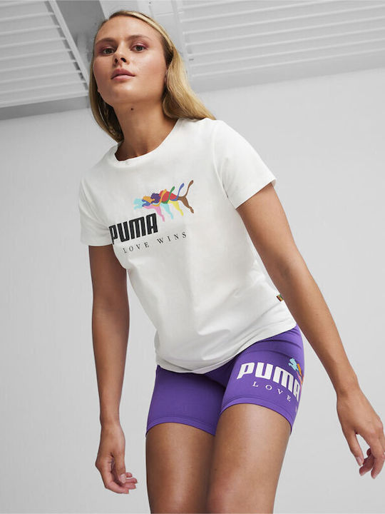 Puma Ess+ Love Γυναικείο T-shirt Λευκό