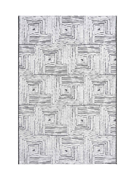 Madi Whirl Rug Rectangular Grey