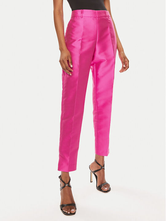 Babylon Γυναικείο Υφασμάτινο Παντελόνι σε Slim Εφαρμογή Ροζ
