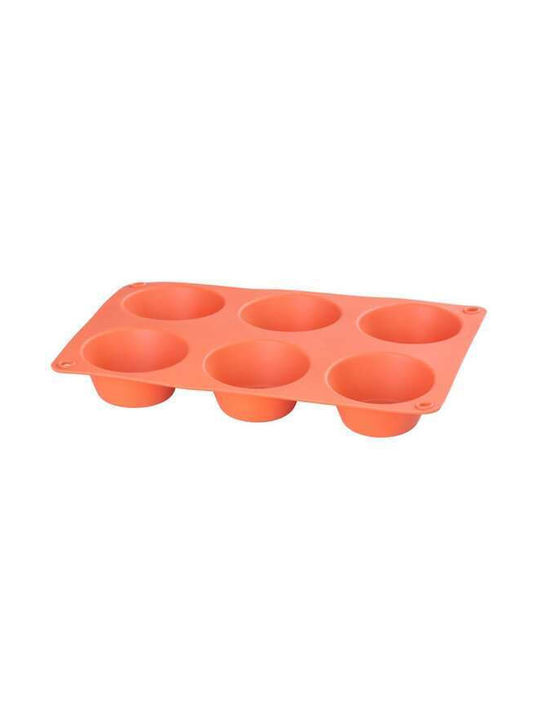 Formă de Patiserie pentru Cupcakes/Muffins din Silicon 6 Locuri 23.7x16x3buc 1buc