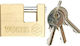 Vorel Bronze Padlock Brass with Key 50mm 1pcs