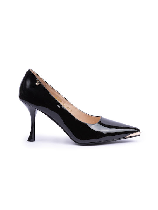19V69 Patent Leather Black Heels