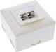InLine Doppelter Externer Netzwerksteckdose RJ45 Cat6a in Weiß Farbe 76842W