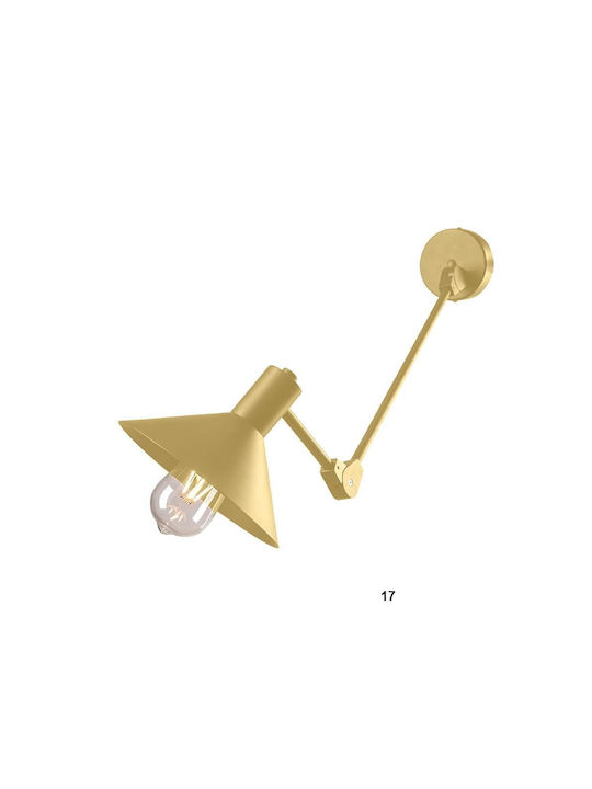 Luma Modern Lamp Wall with Socket E27 Gold 20x20cm