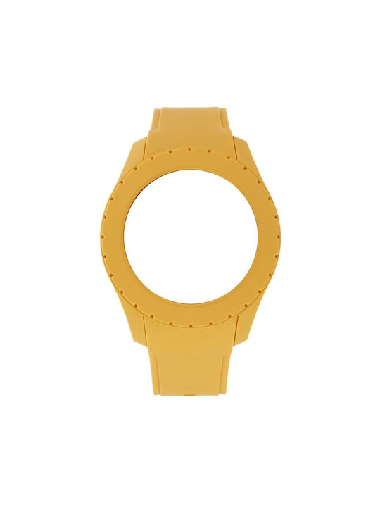 WATX & CO Καουτσούκ Λουράκι Κίτρινο 49mm