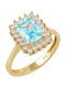 FenixJewelry Дамски Пръстен с Циркони от Злато 14K