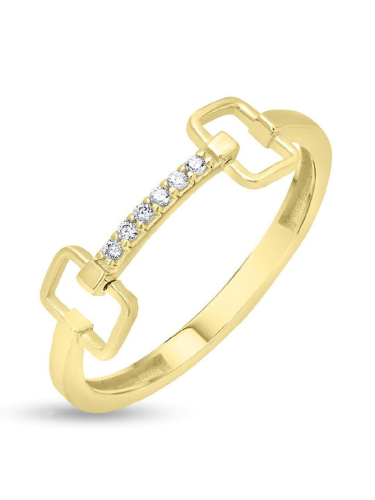 Fa Cad'oro Ring with Zircon made of Gold 14K