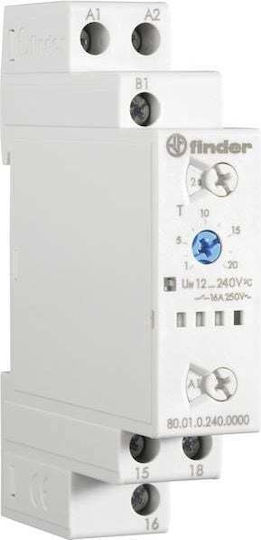 Finder Ρελέ Ράγας Ισχύος 16A Μονοπολικό με Τάση 250V