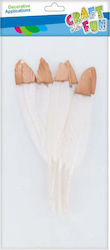 Craft with Fun Flügel Handwerk Weiß 19.5cm Set 8Stück
