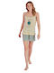 Women's Pajama Shorts Pijamood Lucky Cactus Viscose Yellow