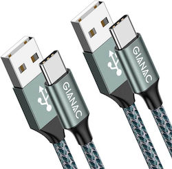 Samsung Braided USB 2.0 Cable USB-C male - USB-A 60W Πράσινο 2m (1000-41870058)