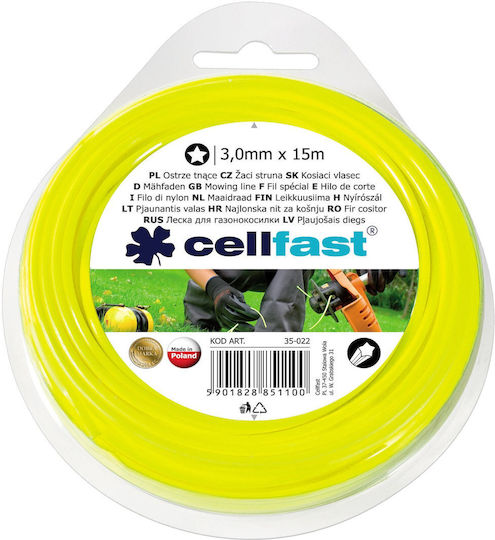 Cellfast 35-022 Linie pentru tăierea ierbii De lungime 15m și de grosime 3mm