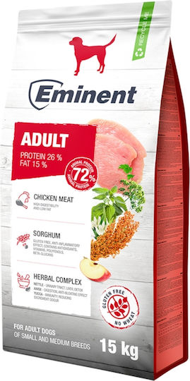 Eminent 15kg Dry Food for Adult Dogs with Poultry and Rice