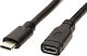 Red Fighter USB 2.0 Cable USB-C male - USB-C female Μαύρο 1m