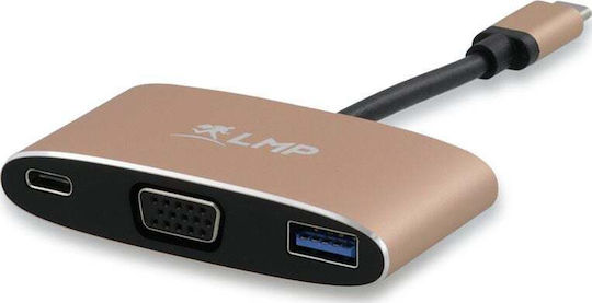 LMP USB-C Docking Station mit 4K PD Gold (LMP-USBC-VGA-MA-G)