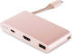 Moshi USB-C Stație de andocare cu HDMI 4K PD Rose Gold (99MO084207)