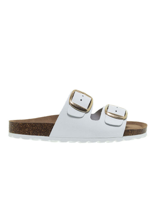 Autenti Shoes Leather Women's Sandals White