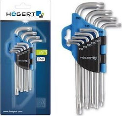 Högert Technik Σετ 9 Κλειδιά Torx σε Σχήμα L