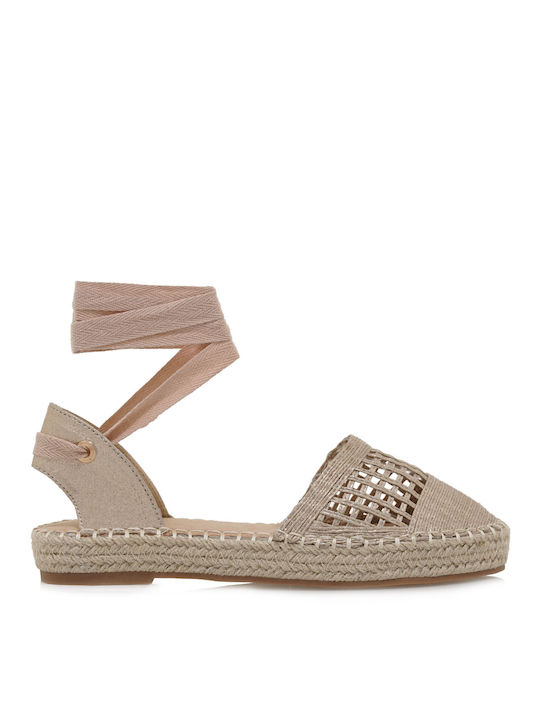 Exe Women's Synthetic Leather Espadrilles Beige