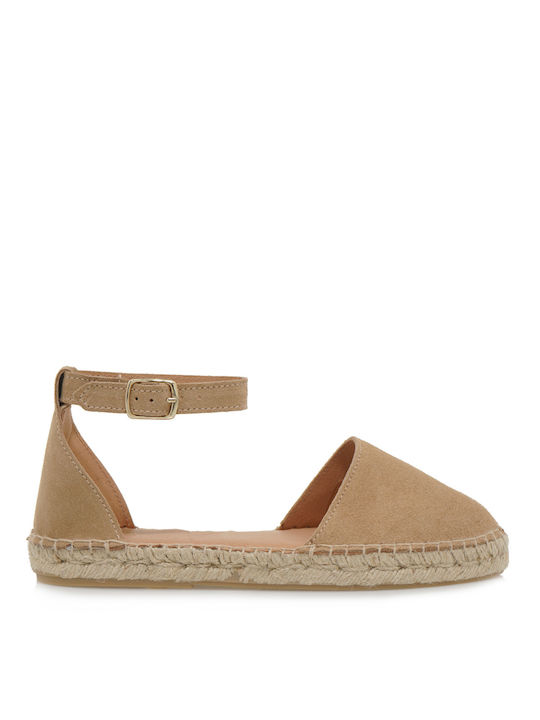 Espadrilles Suede Γυναικείες Εσπαντρίγιες σε Καφέ Χρώμα