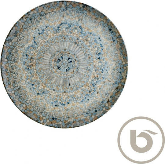 Mosaic Πιάτο Ρηχό από Πορσελάνη Γκρι με Διάμετρο 27cm 12τμχ