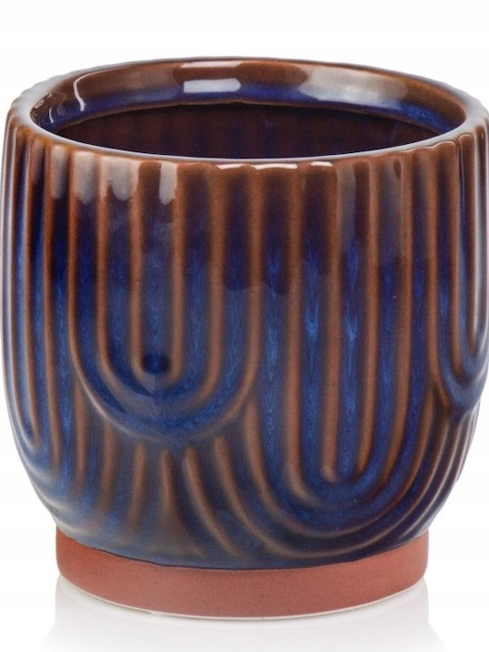 Polnix Planter Ceramic Blue 14x14x13cm.