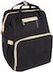 Wickeltasche-Wickelrucksack Schwarz 35x45x14cm.