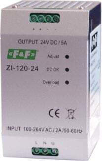 F&F Τροφοδοτικό Ράγας με Έξοδο 24V και Ισχύ 120W 5A