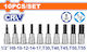 Wadfow Walnut with Torx Head and Socket 1/2'' T30 / T40 / T45 / T50 / T55 10pcs