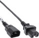 Cablu de prelungire Inline Inline Power Cable, conectare fierbinte, Iec-c15 drept la Iec-c14 drept, 5 m, negru