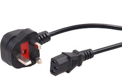 Maclean Stromkabel Mctv-806 3-polig Schwarz 1,5m