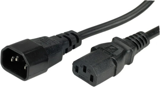 Roline IEC C13 / IEC C14 - IEC C13 / IEC C14 Kabel 1m Schwarz (19.08.1510-30)