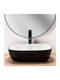 Rea Countertop Sink Ceramic 46.5x33cm White/black