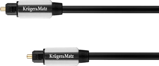 Kruger & Matz Optical Audio Cable TOS male - TOS male Μπλε 3m (KM0322)