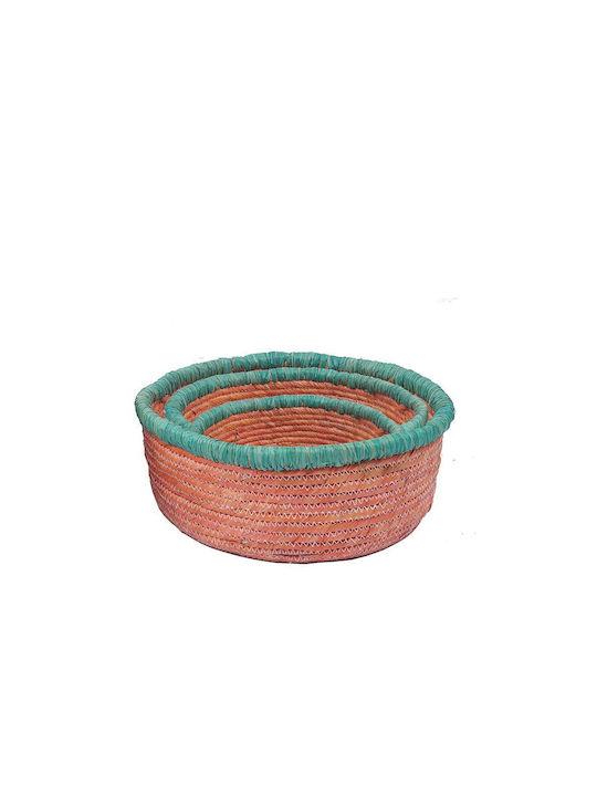 Zaros Set dekorative Körbe Coral 34x34cm 3Stück