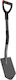 AWTools Shovel with Shaft 84cm and Metal Handle