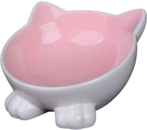 Denik Pets Ceramic Bowl Food for Cat 160ml in Pink Color