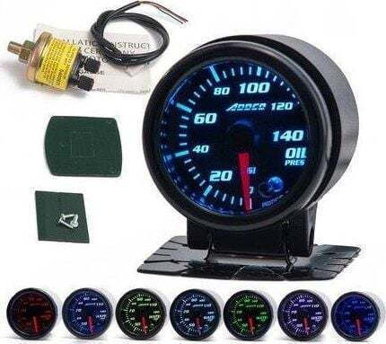 Addco Oil Pressure Gauge Addco + Sensor Όργανο Μέτρησης