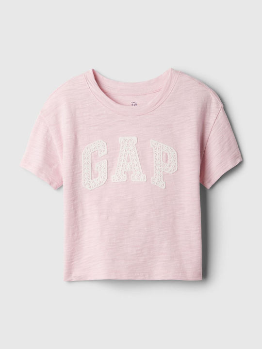 GAP Kinderhemd Kurzarm Rosa Logo