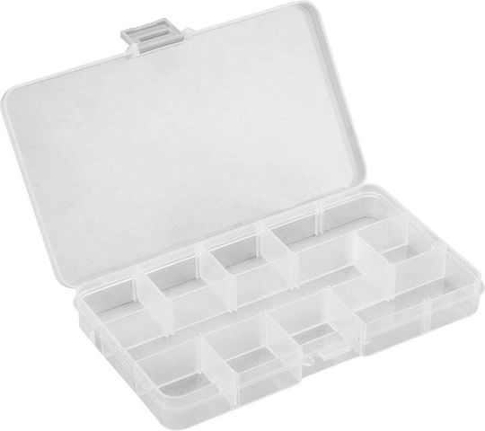 Topex Tool Compartment Organiser 10 Slot Transparent 15.2x9.5x4.2cm