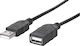 Usb Cable Extension Manhattan Usb 2.0 M F Type A to A Length 0.5 M Black
